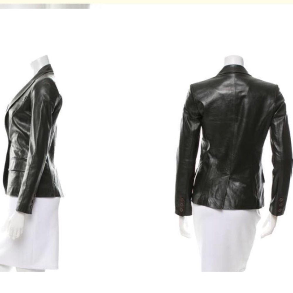 ‼️SOLD‼️ Theory Leather Blazer - Picture 4 of 7